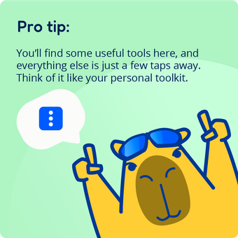 Capy, onboarding pose 3
