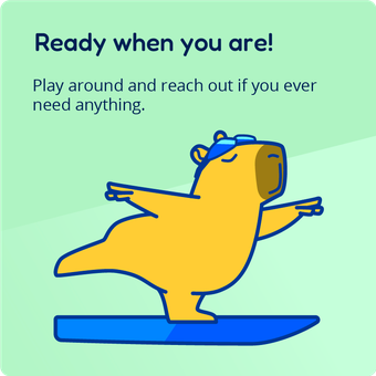 Capy, onboarding pose 4