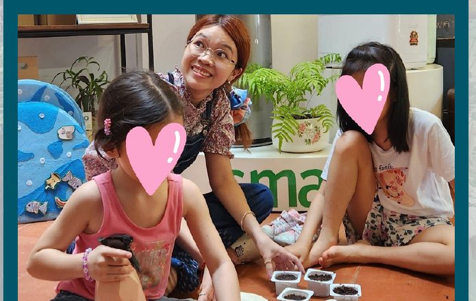 Co-hosting an Easter crafting workshop teaching kids about organic fertilizer