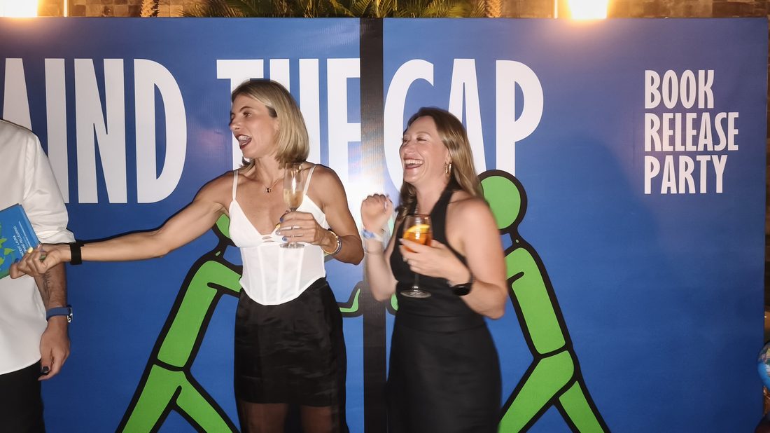 Guests celebrating at the Mind The Gap party